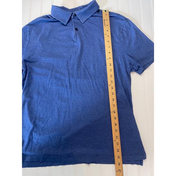 Lululemon Mens Polo Top Shirt Blue Lightweight Size Medium Large? READ - Picture 5 of 9